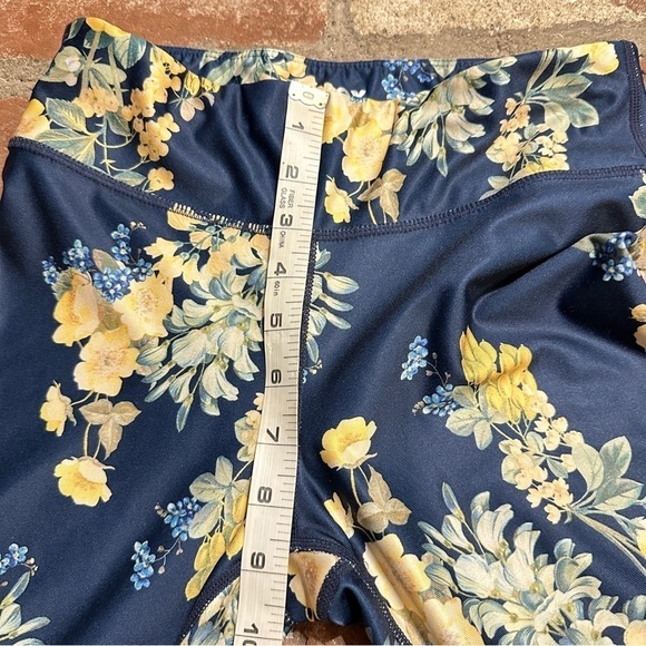 Joy Lab Navy and Yellow Floral Leggings Size Small - Picture 15 of 16